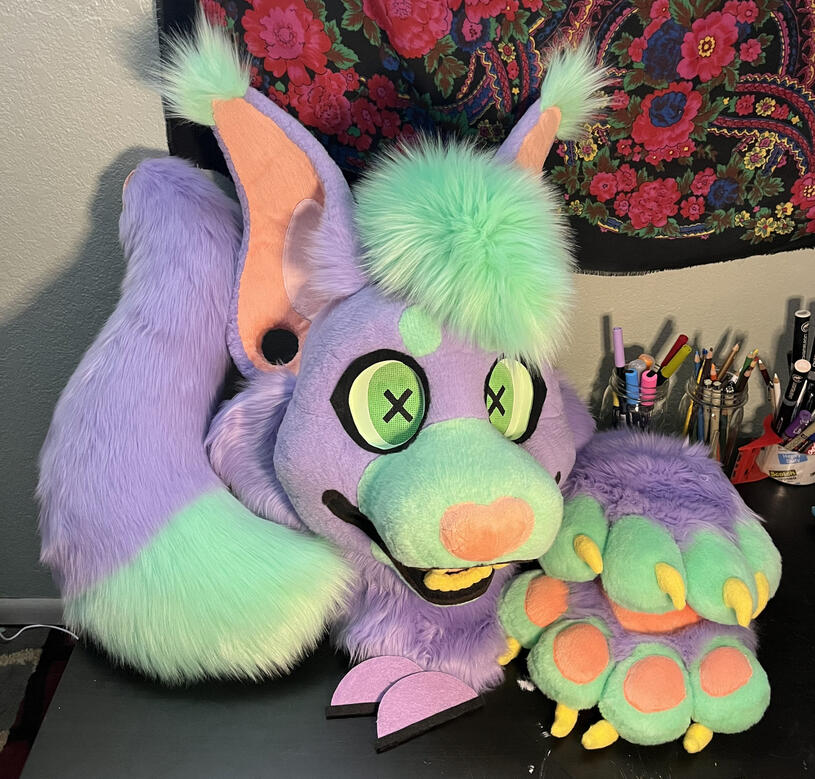 Glitch the cat. Mini-partial commission, 2023
