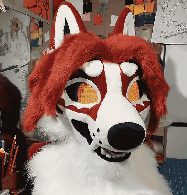 Marrow the wolfdog. Head commission, 2024