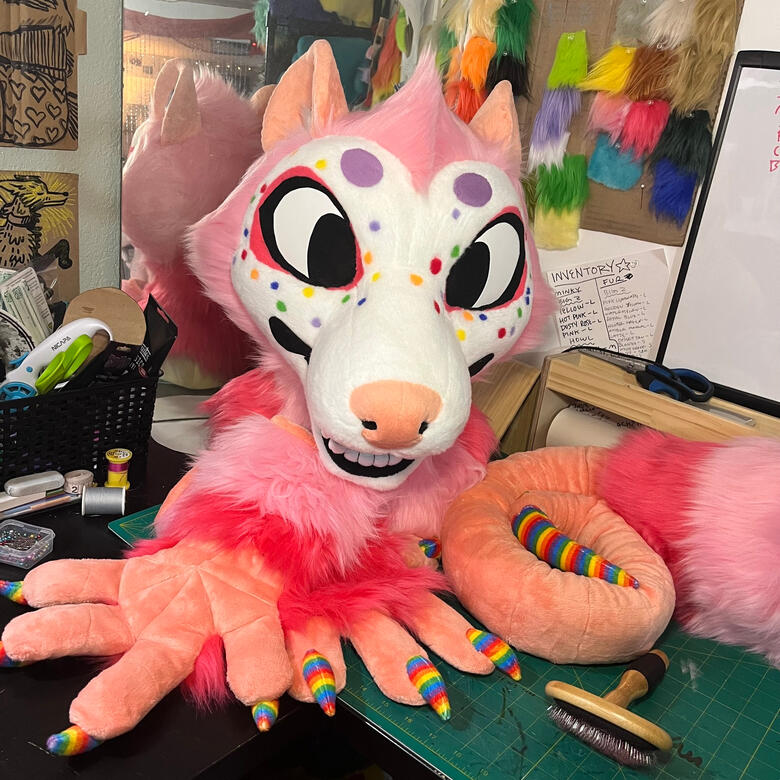 Party Opossum. Premade designed mini-partial, 2024