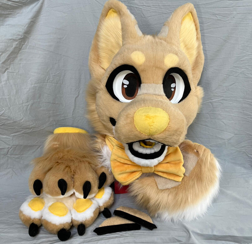 Ducky the corgi. Mini-partial commission, 2023